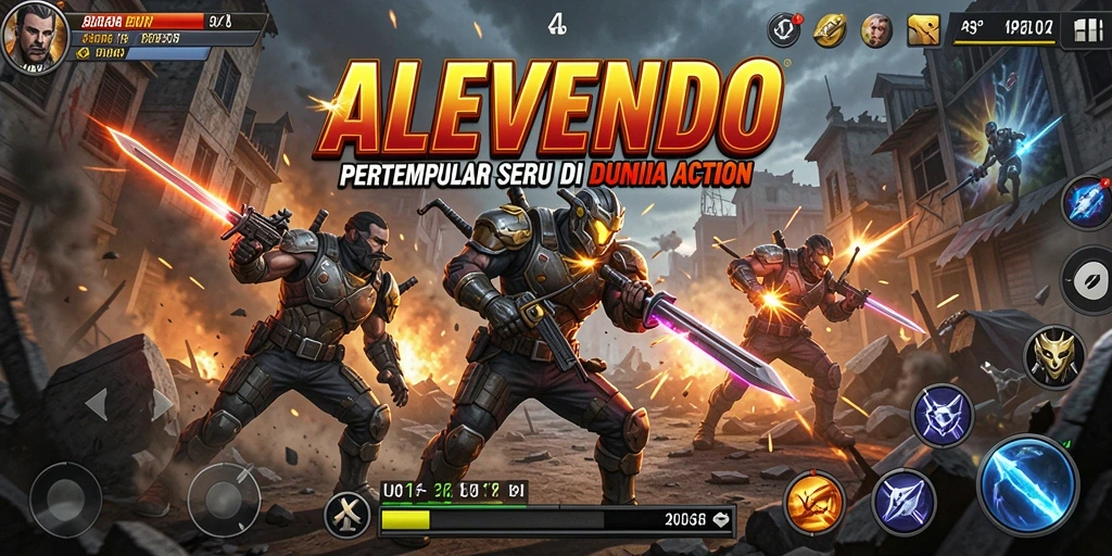 Tampilan gameplay seru ALEVENDO dengan aksi penuh adrenalin.