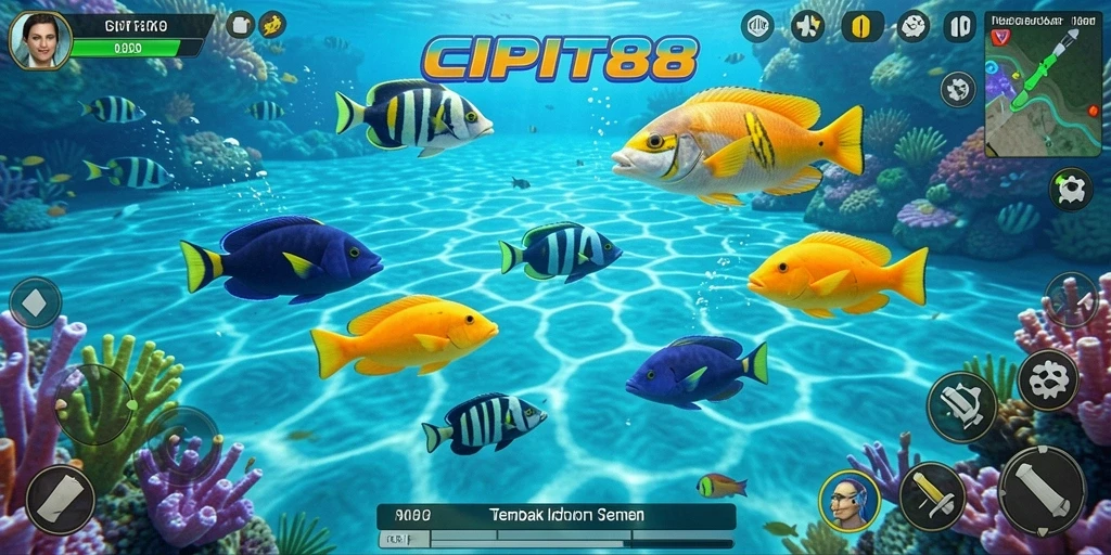 Screenshot gameplay menembak ikan di CIPIT88.