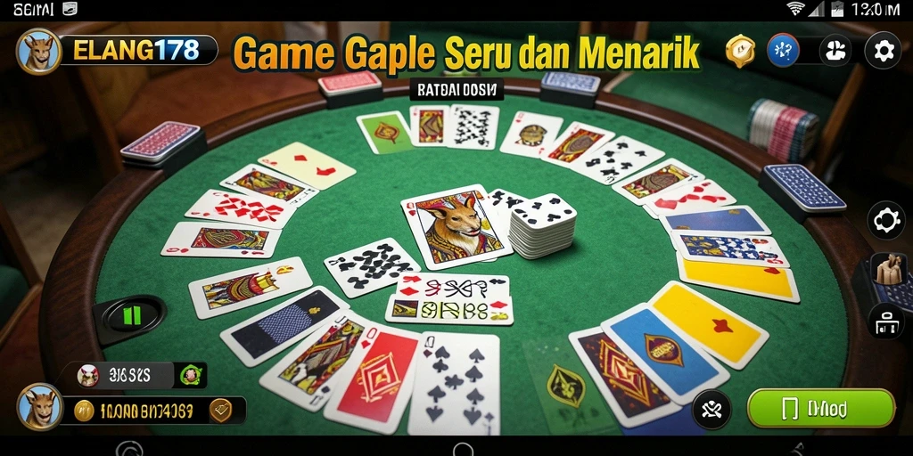 Screenshot gameplay ELANG178 yang penuh aksi Gaple.
