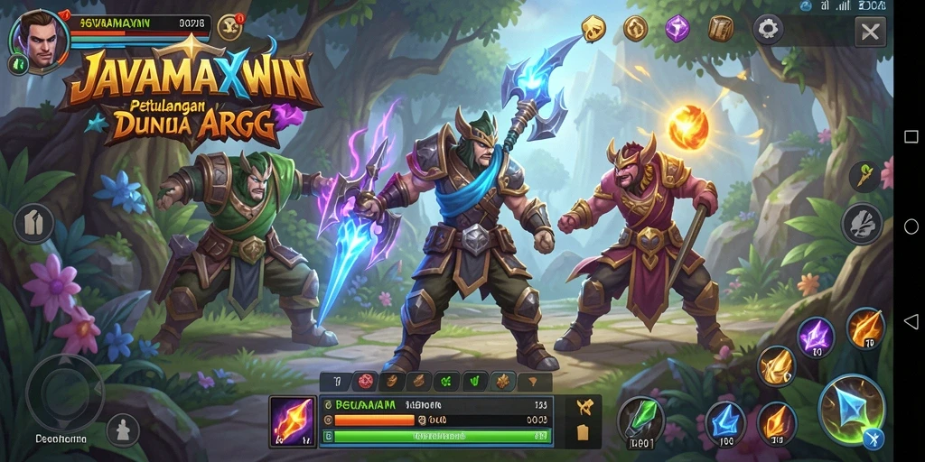 Screenshot gameplay JAVAMAXWIN yang penuh aksi ARPG.
