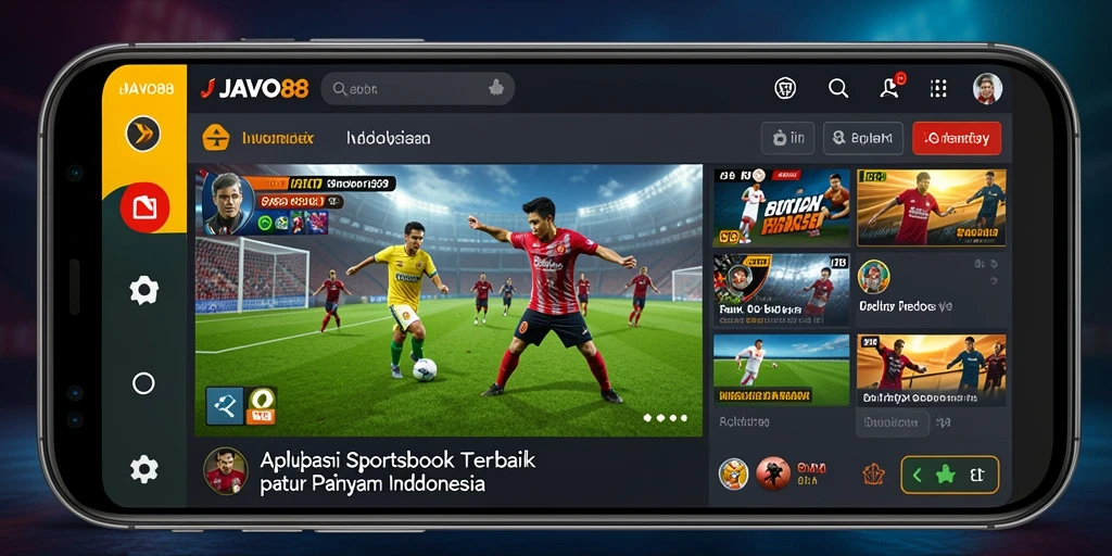 Tampilan screenshot utama JAVO88 dengan gameplay Sportsbook yang menarik.