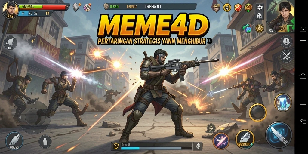 Tampilan gameplay MEME4D yang menarik dan penuh aksi.