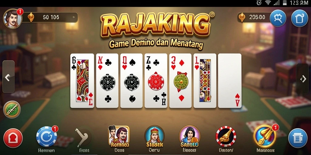 Tampilan gameplay seru dalam RAJAKING yang menampilkan pemain bersaing.